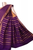 Exclusive Zari Checks Half and Half Mysore Crepe Silk Saree-Double Pallu 